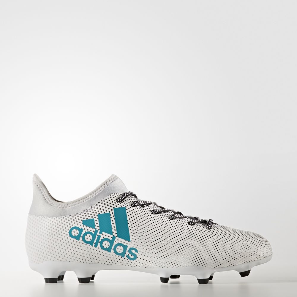 Adidas X 17.3 Firm Ground - ποδοσφαιρικα παπουτσια ανδρικα - Ασπρα/Μπλε/Γκρι,Μέγεθος: EU 36 – 54 2/3